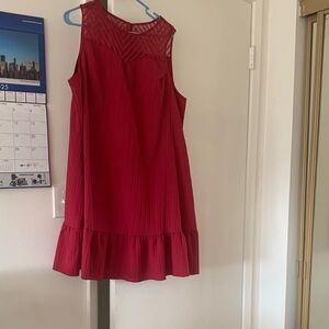 SHEIN Red Sleeveless Dress
